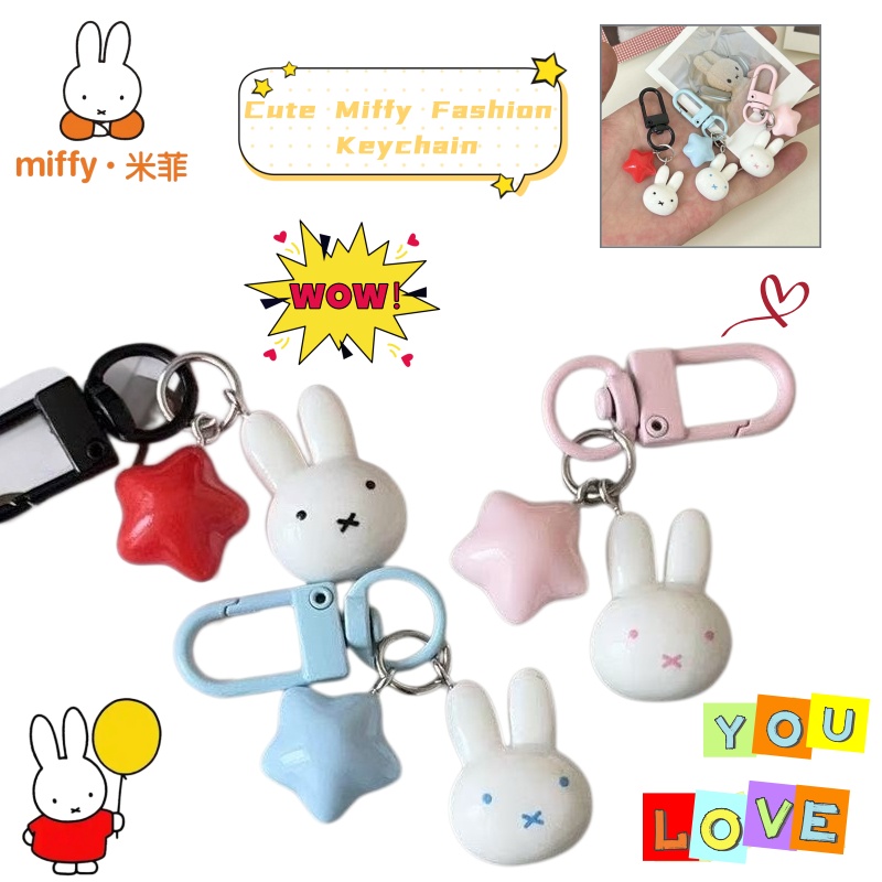 Model Kit Cars - Kawaii Miffy Keychain Cute Rabbit Pentagram