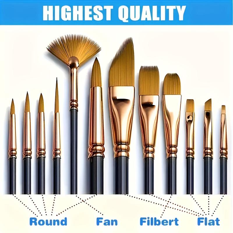 12Pcs Nylon Bristle Brush Set  - огляд і ціна Model Kit Acrylic Paint