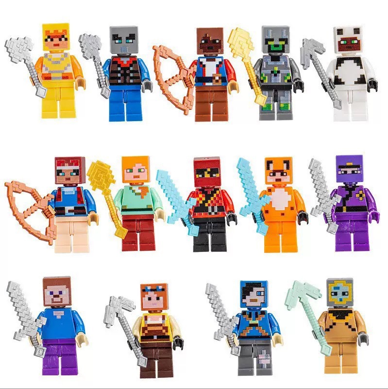 30/60pcs Cartoon Minecraft Bui - огляд і ціна Model Kit Gundam Bandai