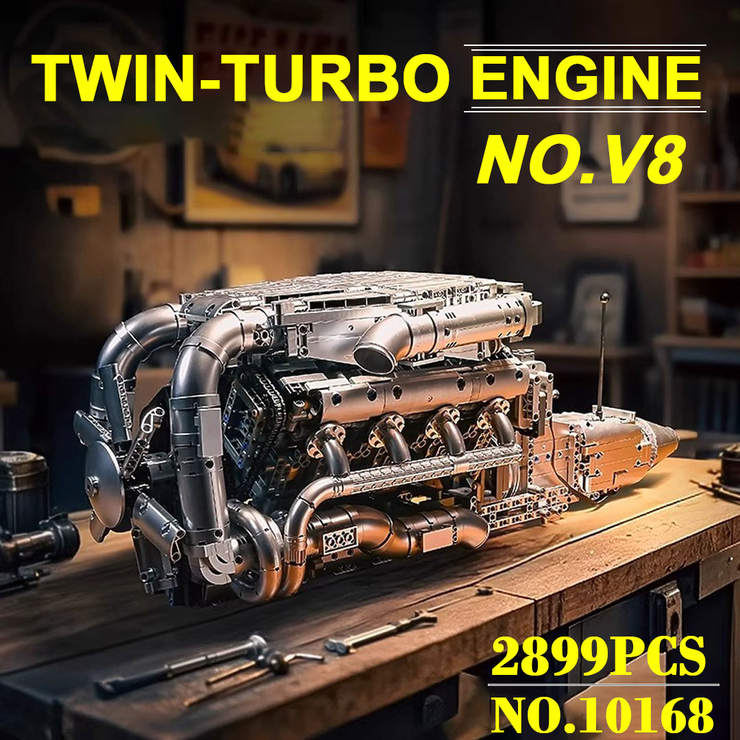 Mould King 10168 V8 Twin Turbo - огляд і ціна Model Kit V8