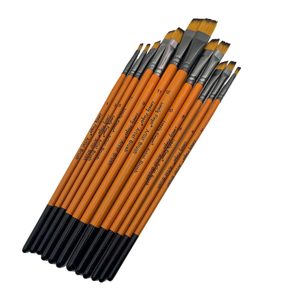 Angular Paint Brushes, 12Pcs O - огляд і ціна Model Kit Acrylic Paint